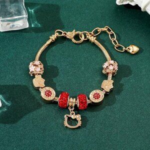 NEW! Cute kawaii anime bracelet, Hello Kitty sweet bow bracelet Jewelry